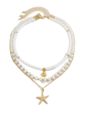 海洋度假风海星贝壳项链