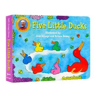 五只小鸭子 Five Little Ducks 纸板书 英文原版绘本 儿童英语启蒙0-3-6岁 raffi 拉斐唱读系列 fivelittle ducks
