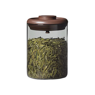 安扣茶叶罐茶叶密封罐玻璃收纳普洱茶叶储存罐高颜值避光储茶罐子