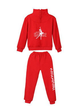 中国风拉丁舞蹈女童加厚练功服