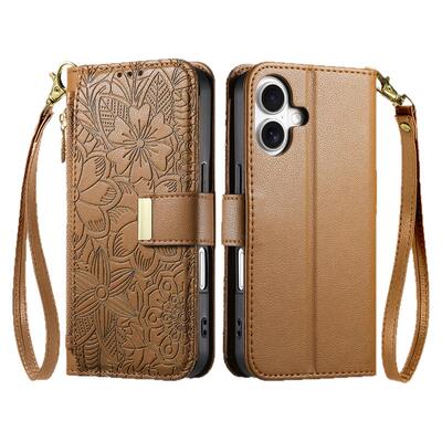 斜挎适用苹果17pro翻盖手机壳套