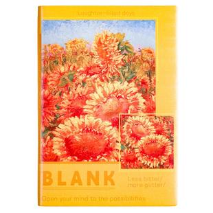 油画盖章本收集本子旅行打卡手帐本子博物馆纪念旅游集章册本印章本A5空白本复古油画笔记本ins日系集章随身