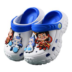 儿童洞洞鞋卡通男童拖鞋夏季新款防滑凉鞋宝宝男孩沙滩小孩室内