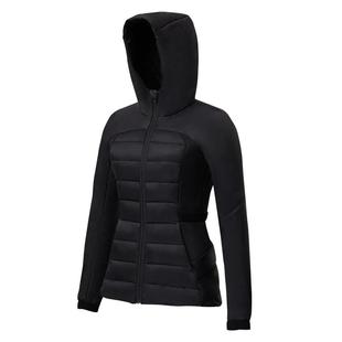 科里芙运动羽绒服女秋冬季跑步鹅绒内胆保暖轻薄连帽防寒健身外套