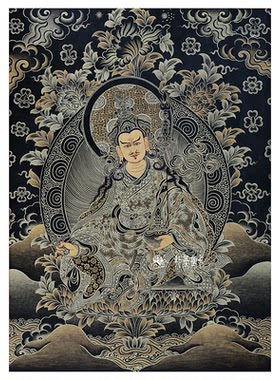 diy手绘莲花生大士唐卡自己画