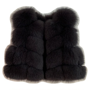 娇俏小狐狸！整皮真狐狸毛2025新款百搭马甲背心毛毛外套皮草女冬