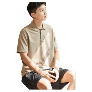 [凉感科技]唐狮夏季新款短袖Polo衫男索罗娜抗菌冰丝带领t恤