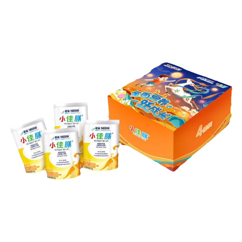 雀巢小佳膳儿童1-10岁全营养配方食品400g*4罐礼盒