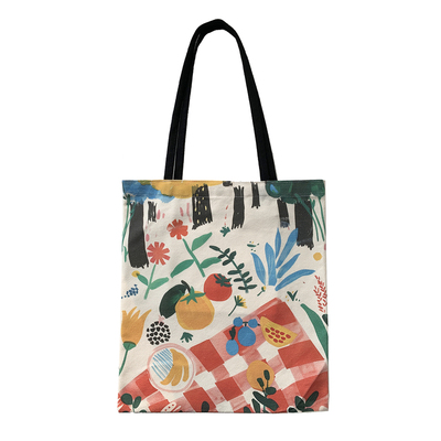 2026新款植物印花大容量帆布包