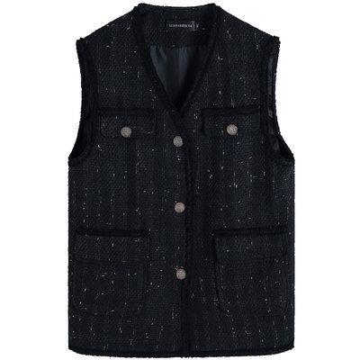 小香风马甲女无袖背心坎肩外套