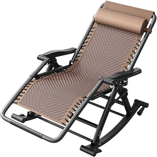 午憩宝躺椅折叠午休靠背懒人摇摇椅阳台家用休闲老人午睡沙发椅子