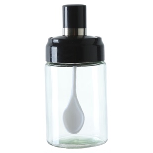 调味罐勺盖一体调料分装瓶子家用玻璃盐罐厨房轻奢调料盒组合套装