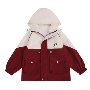 女童外套春秋儿童冲锋衣2026新款洋气女孩中长款风衣大童连帽衣服