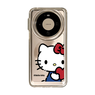 适用华为mate80promax独特好看手机壳新款mate70pro+爱心KT猫60可爱Hello Kitty高级感女款50透明40全包防摔