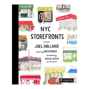 【现货】纽约橱窗：超受欢迎的景点插画 NYC Storefronts: Illustrations of the Big Apple’s Best-Loved Spots 英文原版进口外
