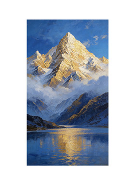 大芬村手绘日照金山油画挂画