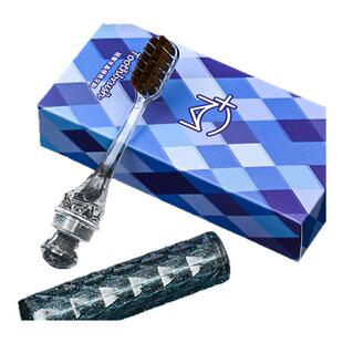 高档口红牙刷轻奢便捷旅行出差家用牙刷软毛刷头情侣透明水晶款