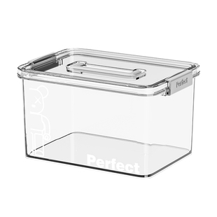 日本透明收纳盒玩具收纳箱零食储物盒密封带盖盒子塑料手提整理箱