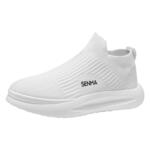 森马袜子夏季透气飞织网面运动休闲网鞋男士轻便软底一脚蹬小白鞋