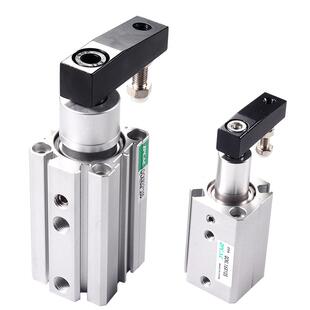 90度旋转下压QCK气缸回转夹紧夹具QCKL20 QCKR25/32X20SX30S-50-S