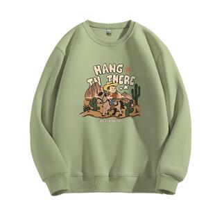 班尼路S&K系列圆领卫衣男秋冬新款青少年美式加绒加厚保暖厚外套A