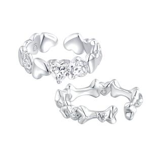 洞天TONETALE刻骨铭心男女款情侣开口对戒气球狗戒指送礼百搭小众