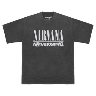 Nirvana Nevermind Kurt Cobain涅槃科特柯本纯棉宽松水洗短袖T恤