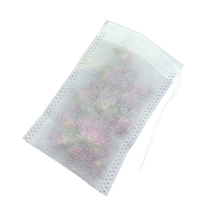 100个8*12无纺布中药过滤煲汤袋煎药袋茶包袋隔渣袋卤料包泡茶袋