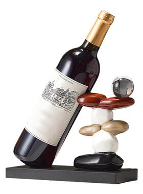 高级感时来运转装饰摆件红酒架