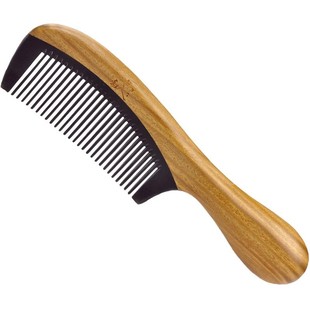 虞美人梳子绿檀梳子女士木梳檀香木牛角梳生日礼物刻字送女友老婆