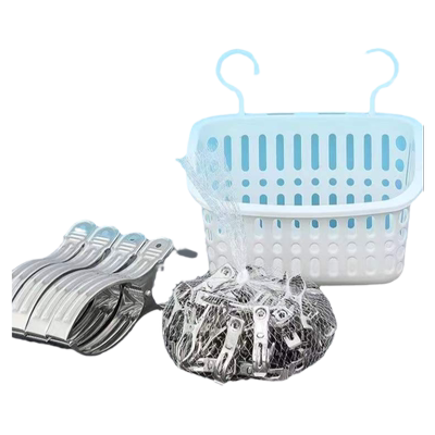 30个不锈钢夹子强力晒衣架