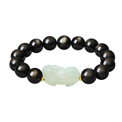 周大生和田玉男士手串