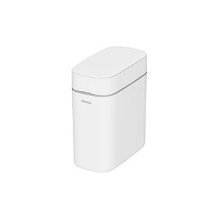 ecoco垃圾桶家用不脏手厕所夹缝带盖的壁挂窄缝卫生间专用卫生桶