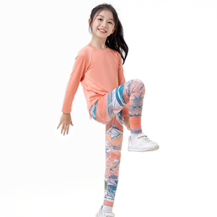 儿童紧身衣训练服女童速干衣运动套装女孩跑步小学生春季体育田径