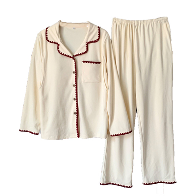 加厚小翻领自带胸垫月子服