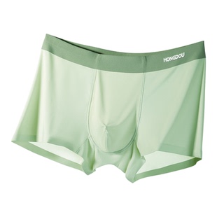 红豆冰丝内裤男生无痕夏季薄款透气四角裤抑菌裆男生空调平角裤头