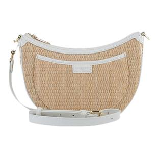 POURCHET/宝榭法国原创新款MATCH PAILLE草席月牙包斜跨包女