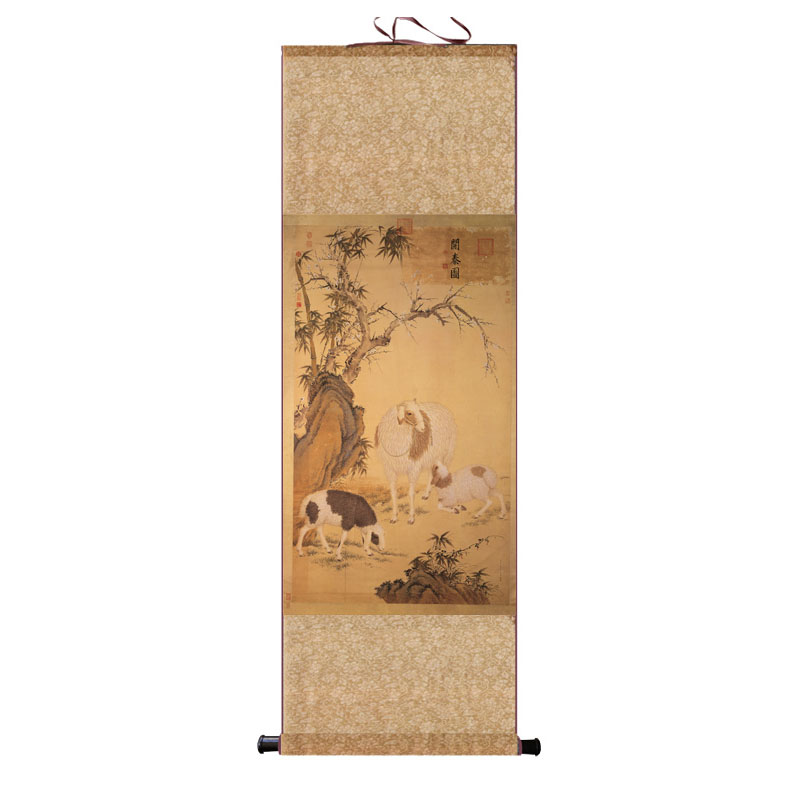 郎世宁马唐寅山水画仿古