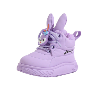 ABC ANGF女童鞋雪地靴加绒加厚2026冬款冬鞋儿童防滑棉鞋宝宝短靴