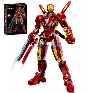 钢铁侠积木机器人反浩克机甲模型男孩益智拼装玩具9礼物8小学生日