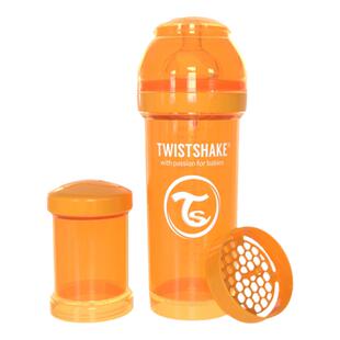 清仓瑞典Twistshake宽口径宝宝奶瓶防胀气漏奶塑料硅胶奶嘴260ml