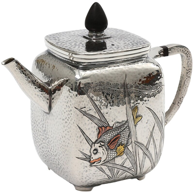 银壶泡茶壶纯银纯手工中式银器