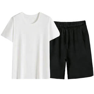 看守所男女士夏季夏天纯棉短裤子短袖t恤在押服刑人员专用品套装