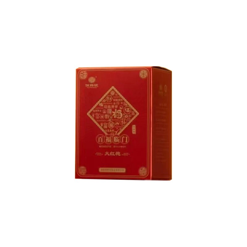 徐聘号百福临门大红袍武夷岩茶浓香型荔枝木炭焙乌龙茶小泡装