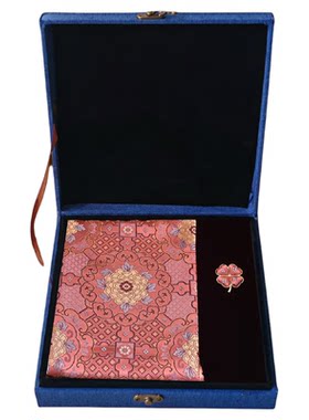云锦真丝围巾胸针礼盒非遗送女士