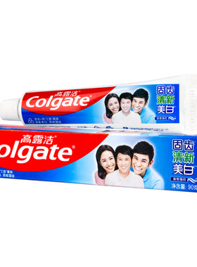 高露洁90g清爽薄荷三色膏体牙膏