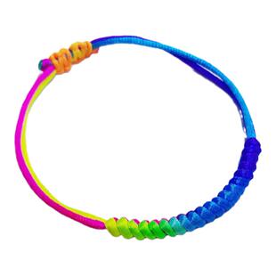 端午节五彩绳宝宝红绳手链女男情侣脚链绳可调节手编织金刚结平安