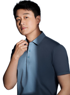 布先生双丝光棉短袖商务翻领冰感