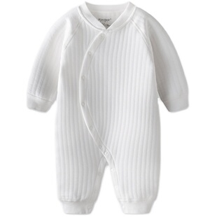 考拉蒂尔婴儿衣服夹棉连体衣宝宝加厚哈衣新生儿秋冬外穿爬爬服