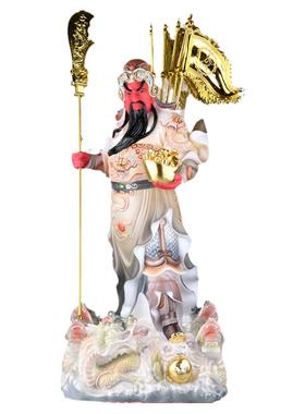 祥云立刀剑指提刀关公关羽关二爷拖宝忠义武财神关圣帝君神像摆件